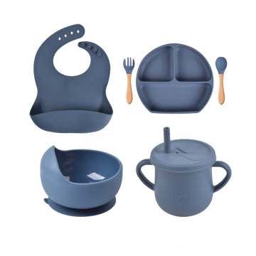 Nourrir les tout-petits de voyage Aspiration Meilleure tasse et assiette bol et cuillère en silicone pour bébé